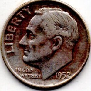 Granny Estate Find - 1952 D Roosevelt  Dime  90 % Silver